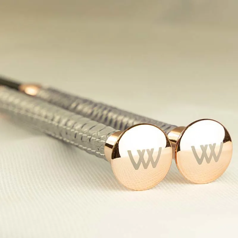 Woof Wear Reptile Dressage Whip 100cm - Black/Rose Gold-1