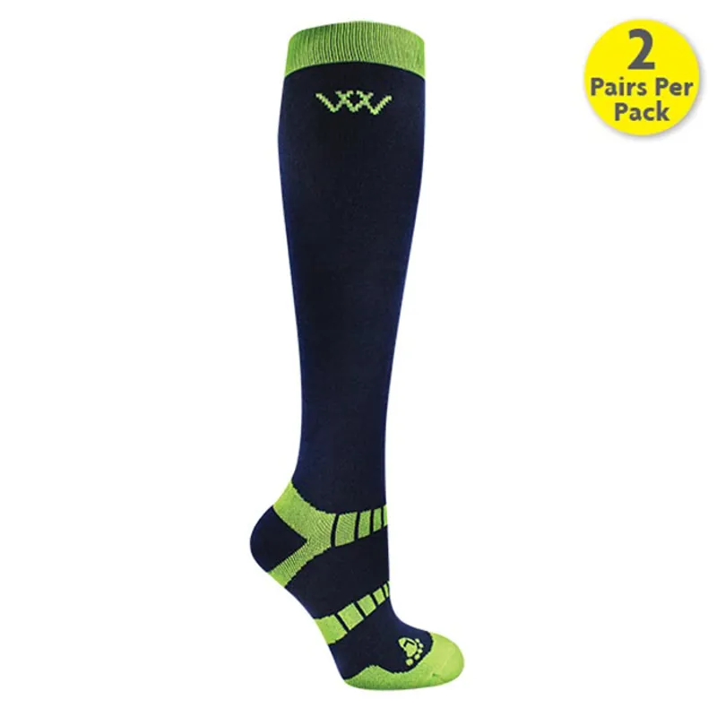 Woof Wear Winter Riding Sock Lime - Large