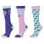 Dublin Kids One Size 3 Pack Socks in Nineties Horses