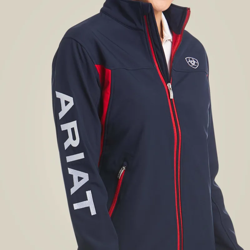Ariat Women's New Team Softshell Jacket Navy/Red-9
