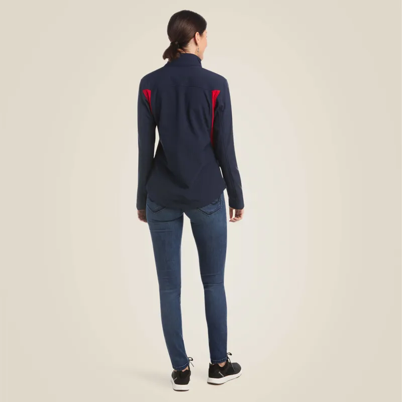 Ariat Women's New Team Softshell Jacket Navy/Red-7