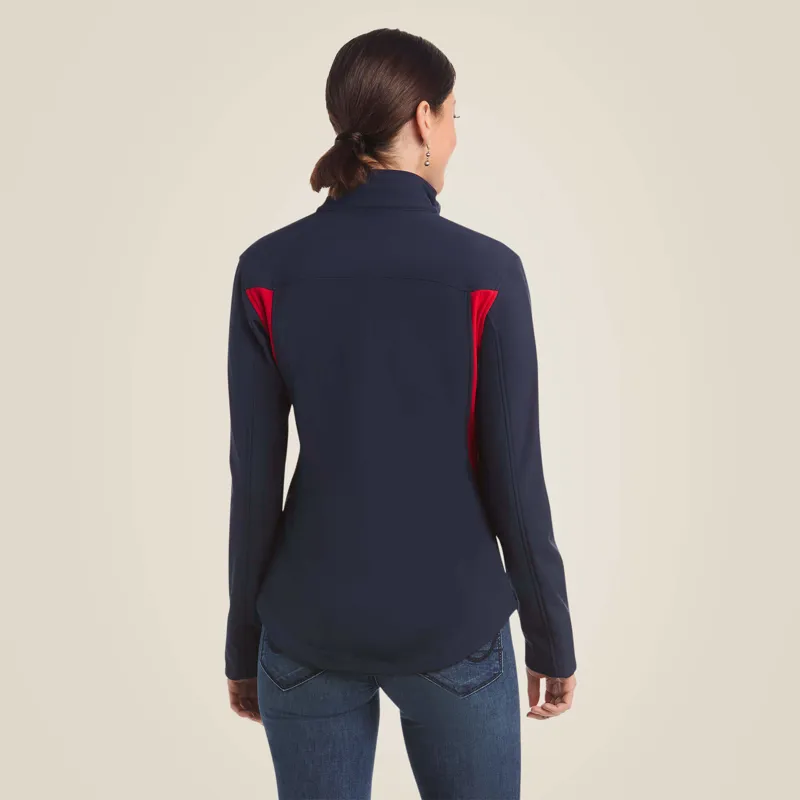 Ariat Women's New Team Softshell Jacket Navy/Red-5