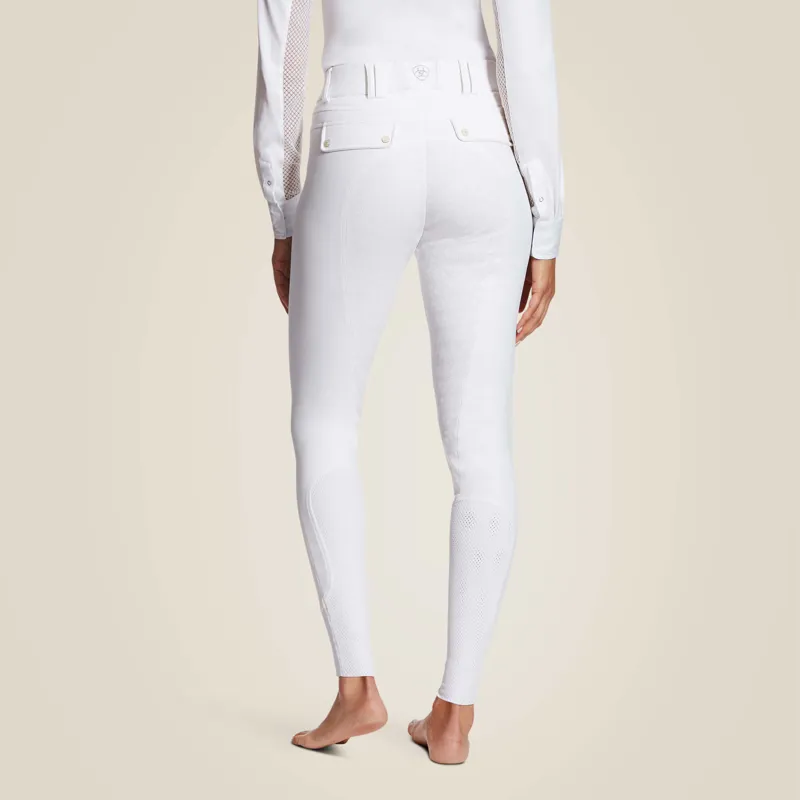 Ariat Women's Tri Factor Grip Full Seat Breeches - White-2
