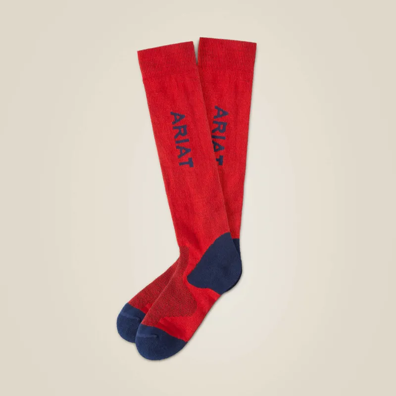AriatTEK Performance Socks Red - Unisex-1