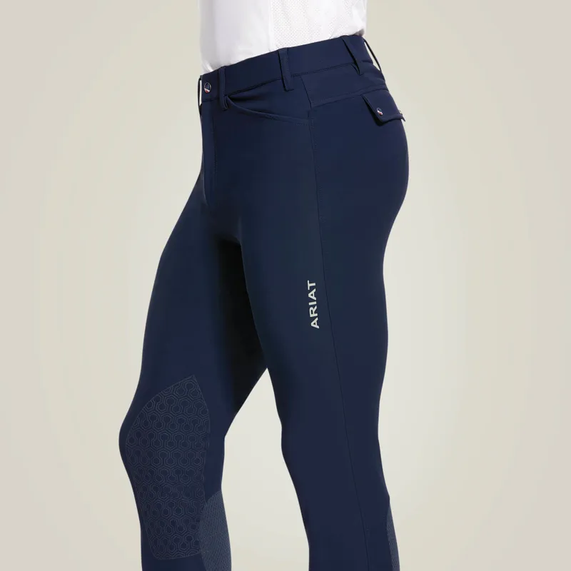 Ariat Men's Tri Factor Grip Knee Patch Breeches - Navy-3