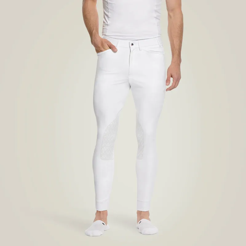 Ariat Men's Tri Factor Grip Knee Patch Breeches - White-1