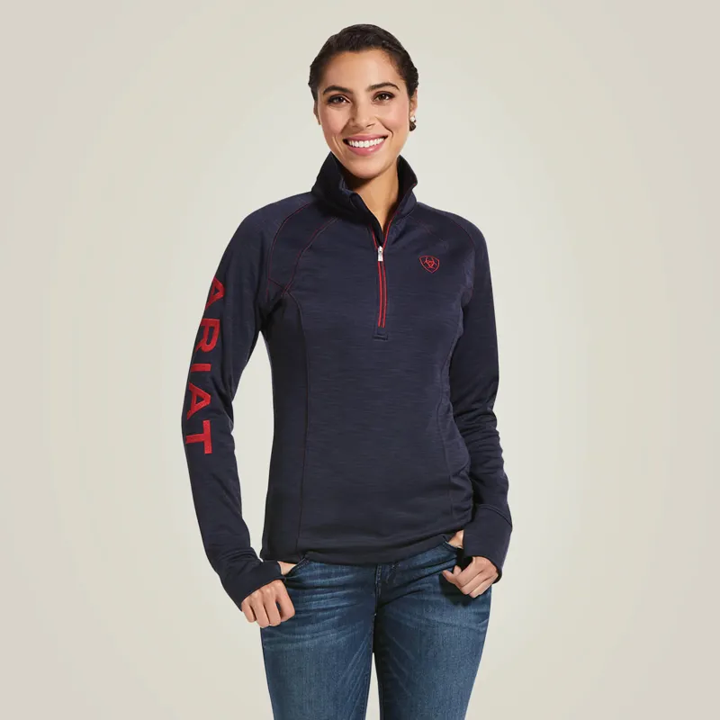 Ariat Women's Tek Team 1/2 Zip Sweatshirt Navy Heather