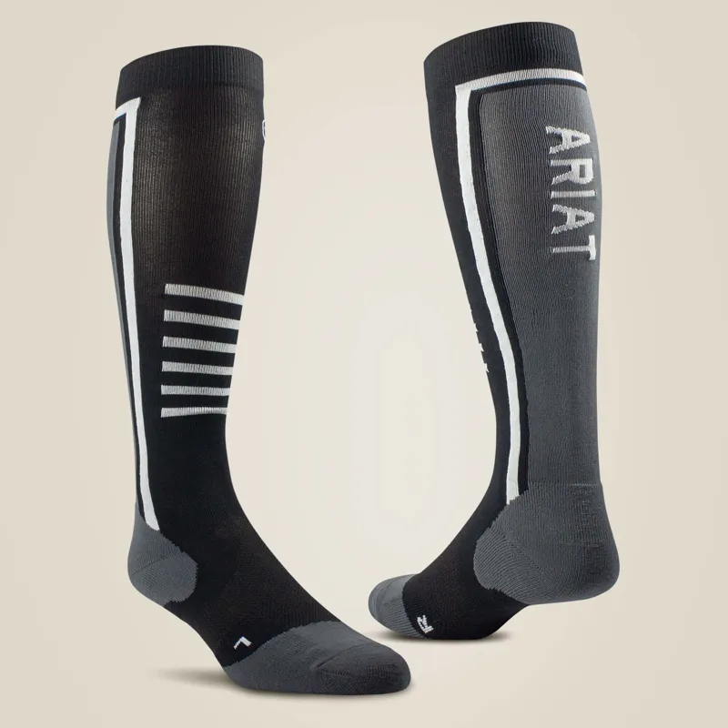 AriatTEK Slimline Performance Socks Black/Sleet - Unisex