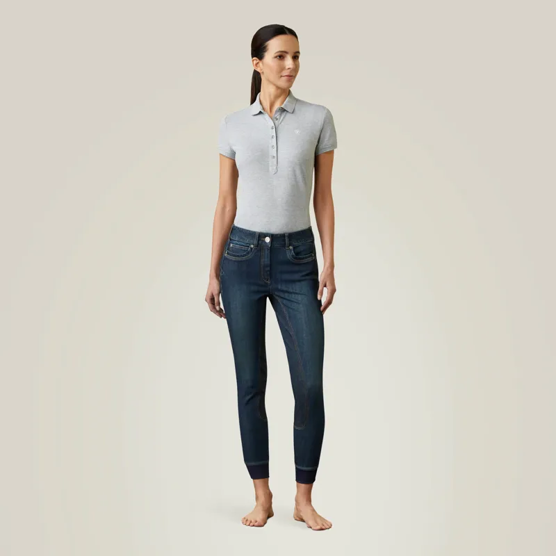 Ariat Women's Halo Denim Full Seat Breeches - Marine