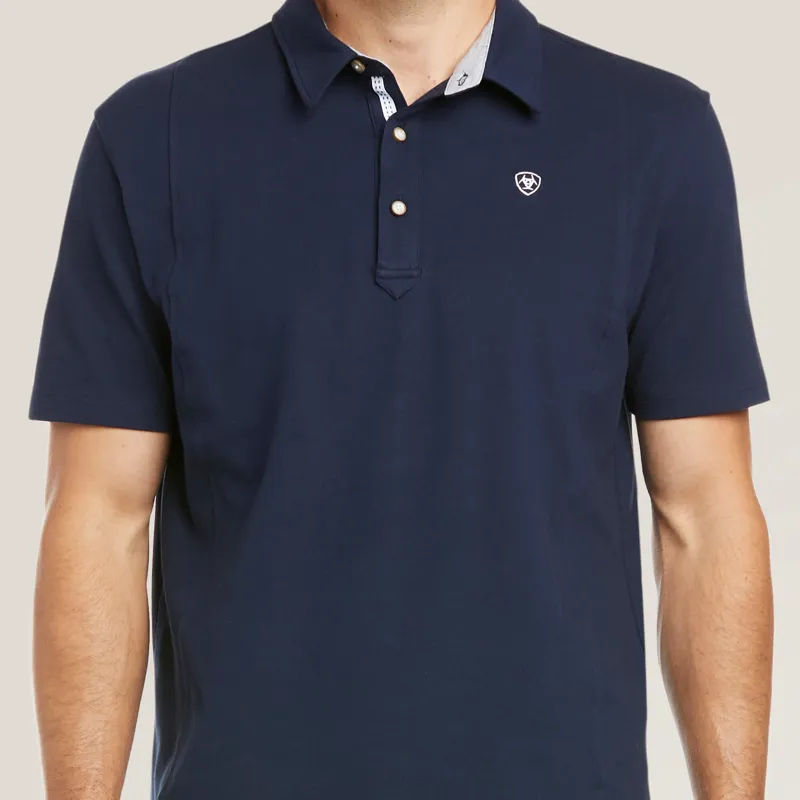 Ariat Men's Medal Polo Shirt Navy