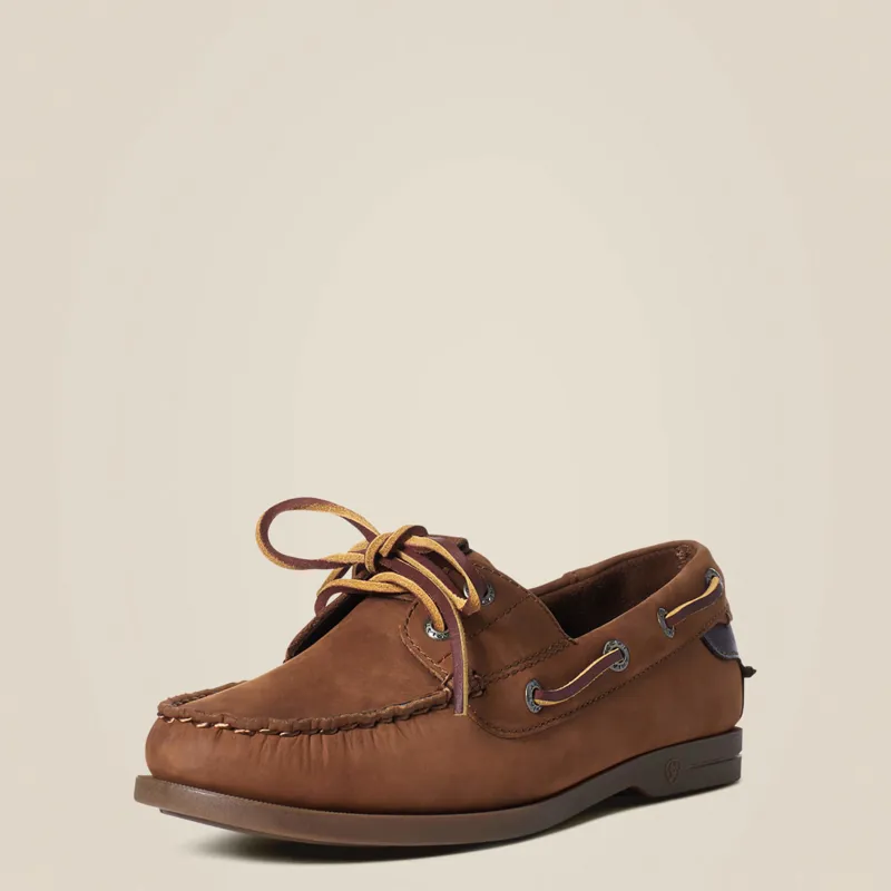 Ariat Women's Antigua Boat Shoe Walnut-1