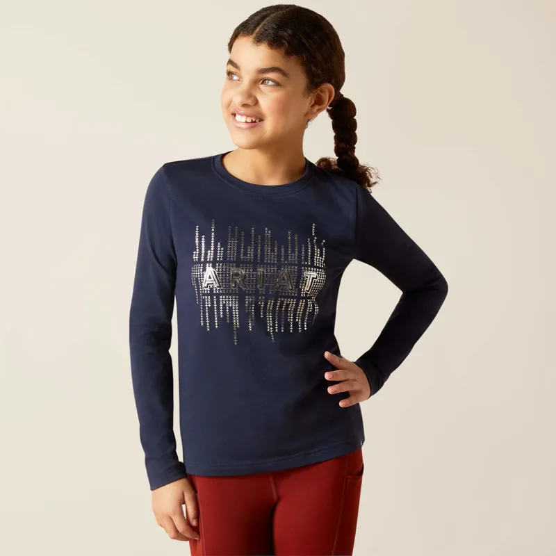 Ariat Kid's Glitz T-Shirt Navy Eclipse-1
