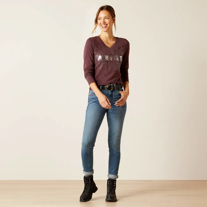 Ariat Women's Glitz T-Shirt Huckleberry-2