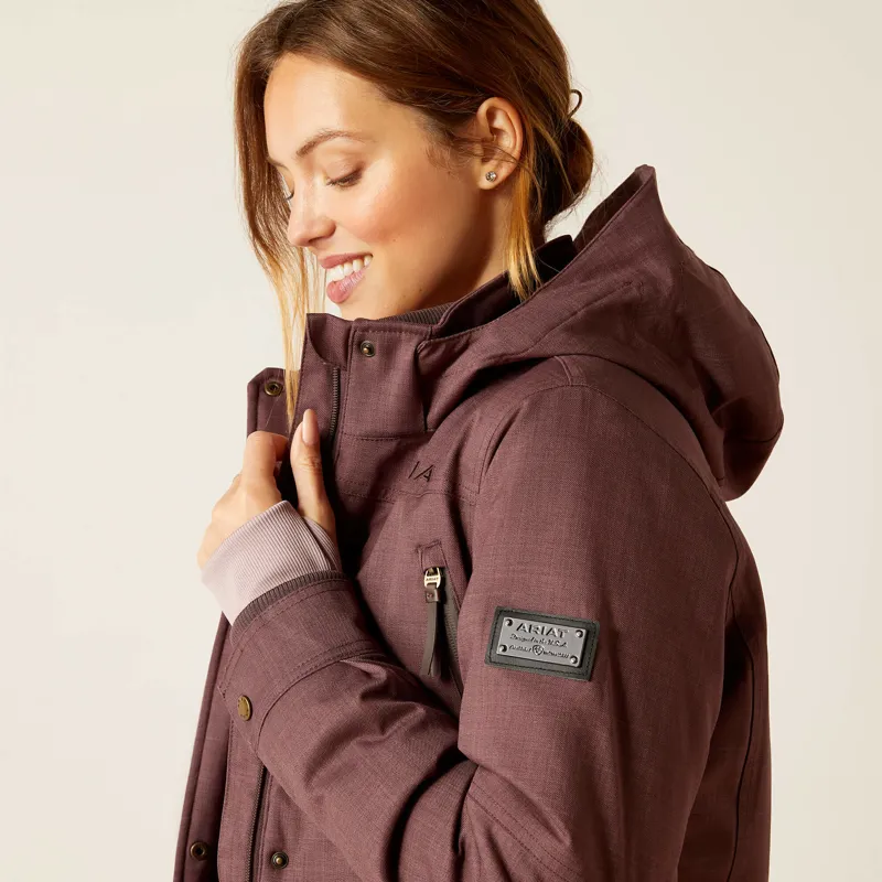 Ariat Women's Sterling Waterproof Insulated Parka Raisin-4