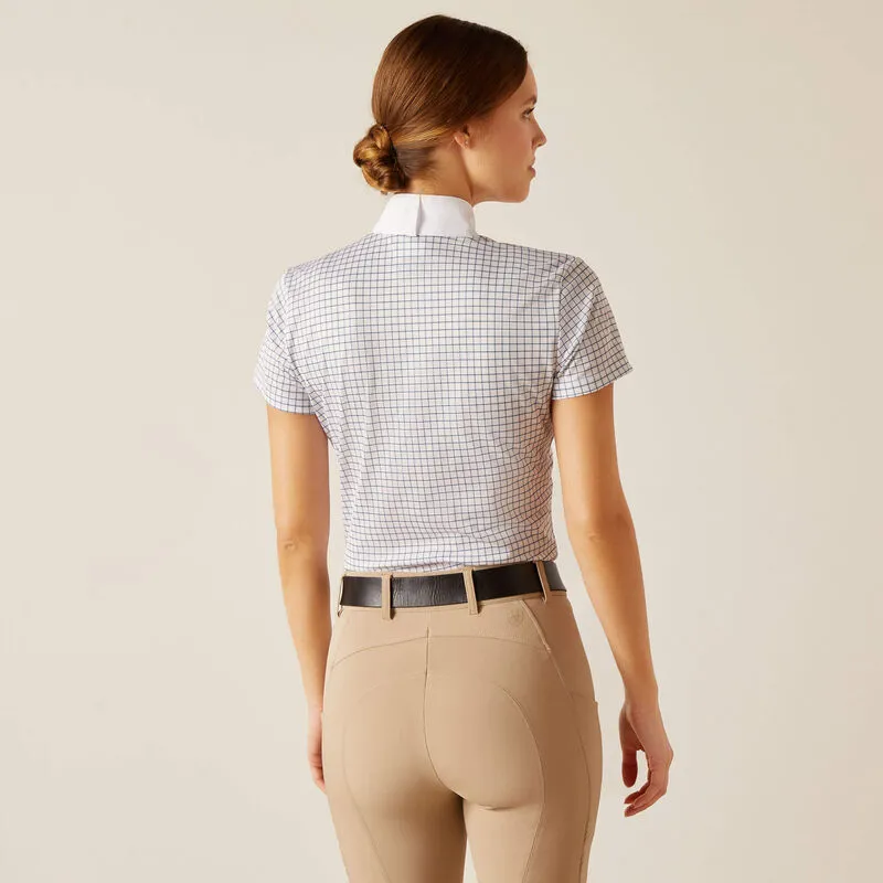 Ariat Womens Aptos Show Shirt - Blushing Rose Check-1