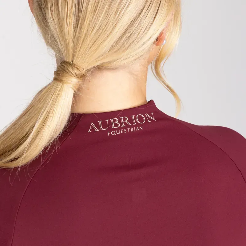 Aubrion Equestrian Winter Long Sleeve Base Layer in Port-1