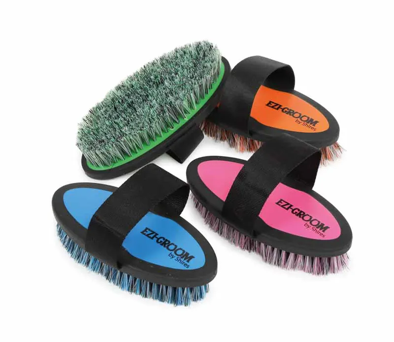 EZI-GROOM Grip Body Brush BRIGHT BLUE Large-2