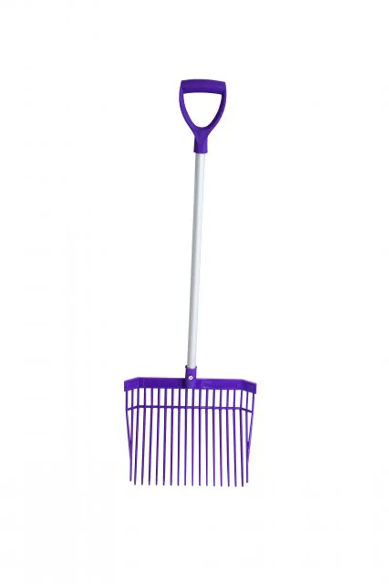 Red Gorilla Short D Handle Bedding Fork - Purple