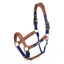 Shires Velociti Lusso Padded Leather Headcollar - Navy