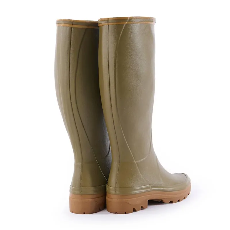 Le Chameau Womens Giverny Jersey Lined Wellington Boot - Green-2