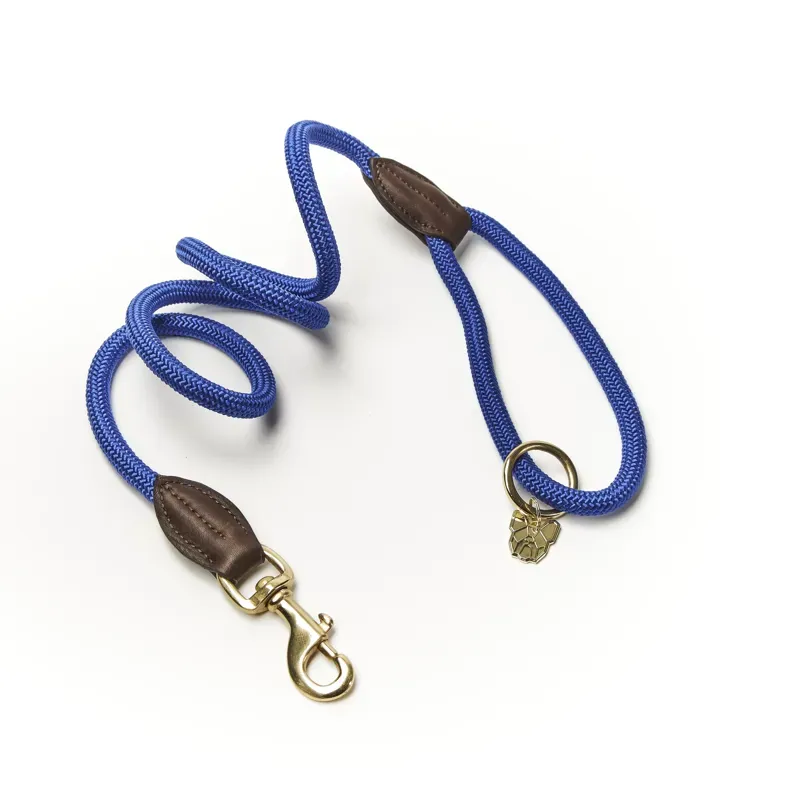 Digby and Fox Fine Rope Lead - Blue