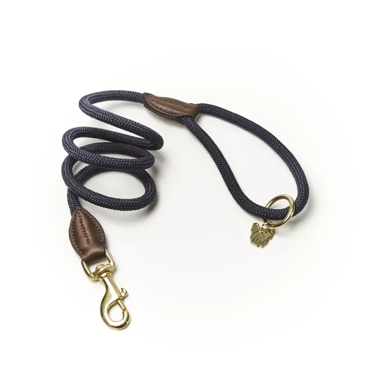 Digby and Fox Fine Rope Lead - Navy