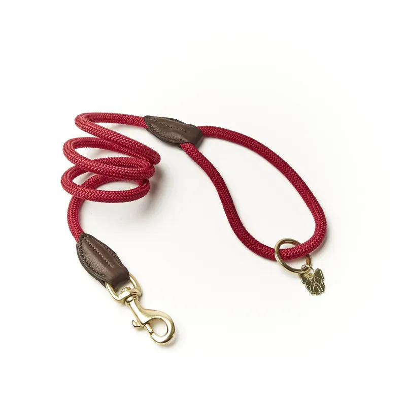 Digby and Fox Fine Rope Lead - Red