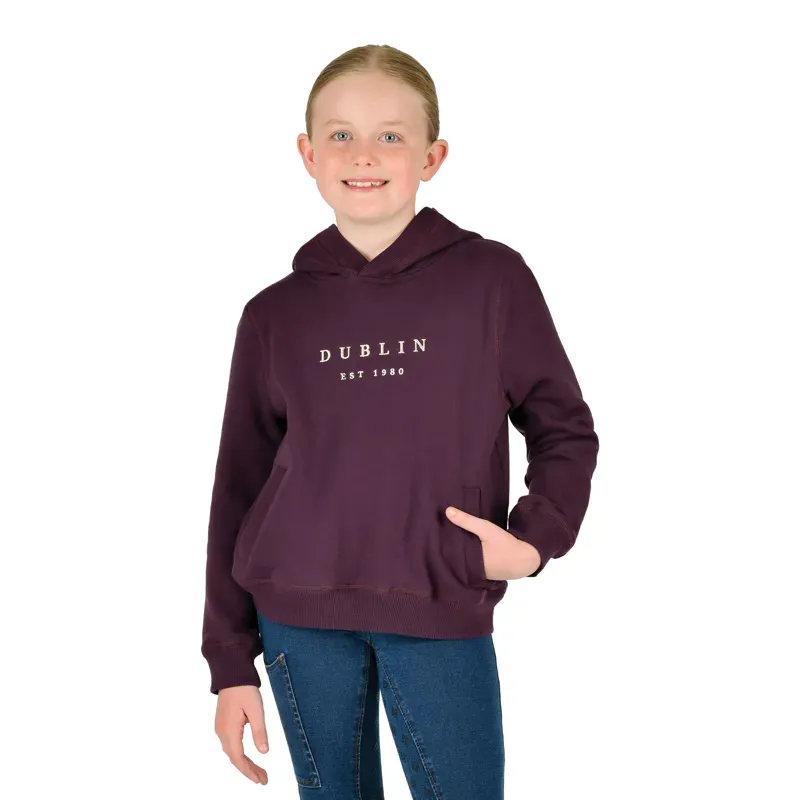 Dublin Kids Lilah Lurex Logo Hoodie Plum Perfect/Rose Gold Plum