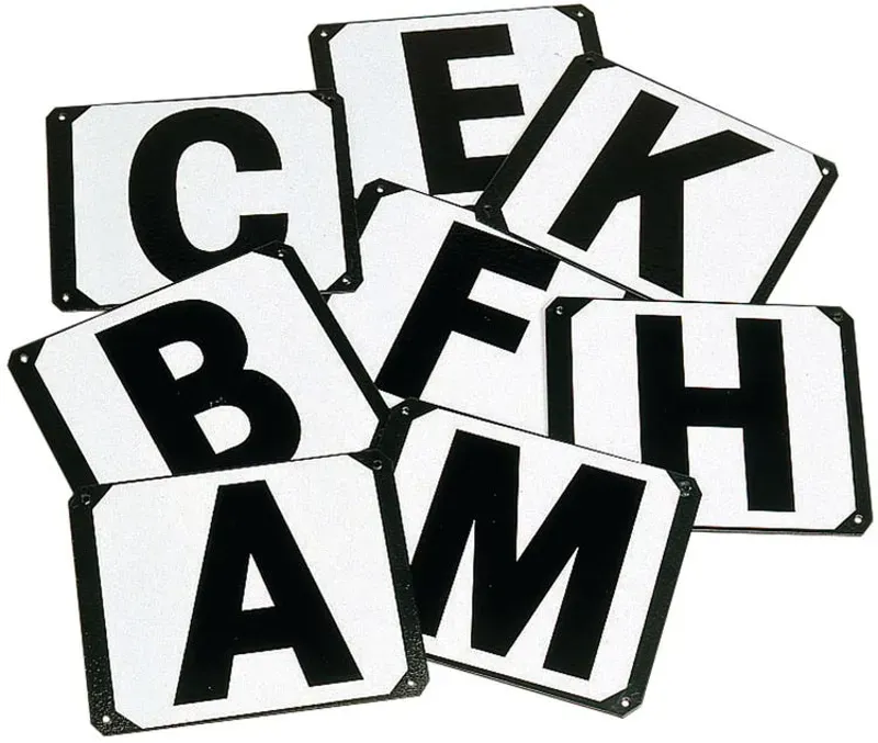 STUBBS Set of 8 Dressage Letters in White