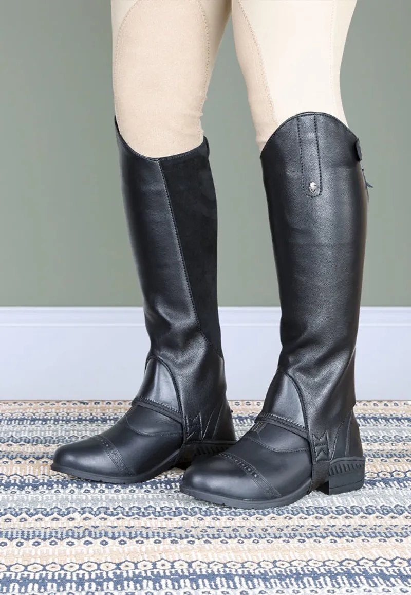 Shires Moretta Synthetic Gaiters - Adults Black