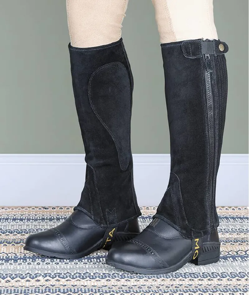 Shires Moretta Suede Half Chaps - Childs Black