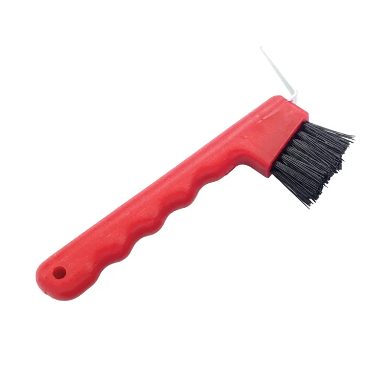 Lincoln- Hoof Pick with Brush - Red