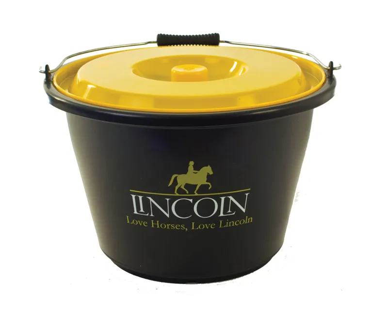 Lincoln Bucket With Lid - Black/Yellow Lid 18 litre
