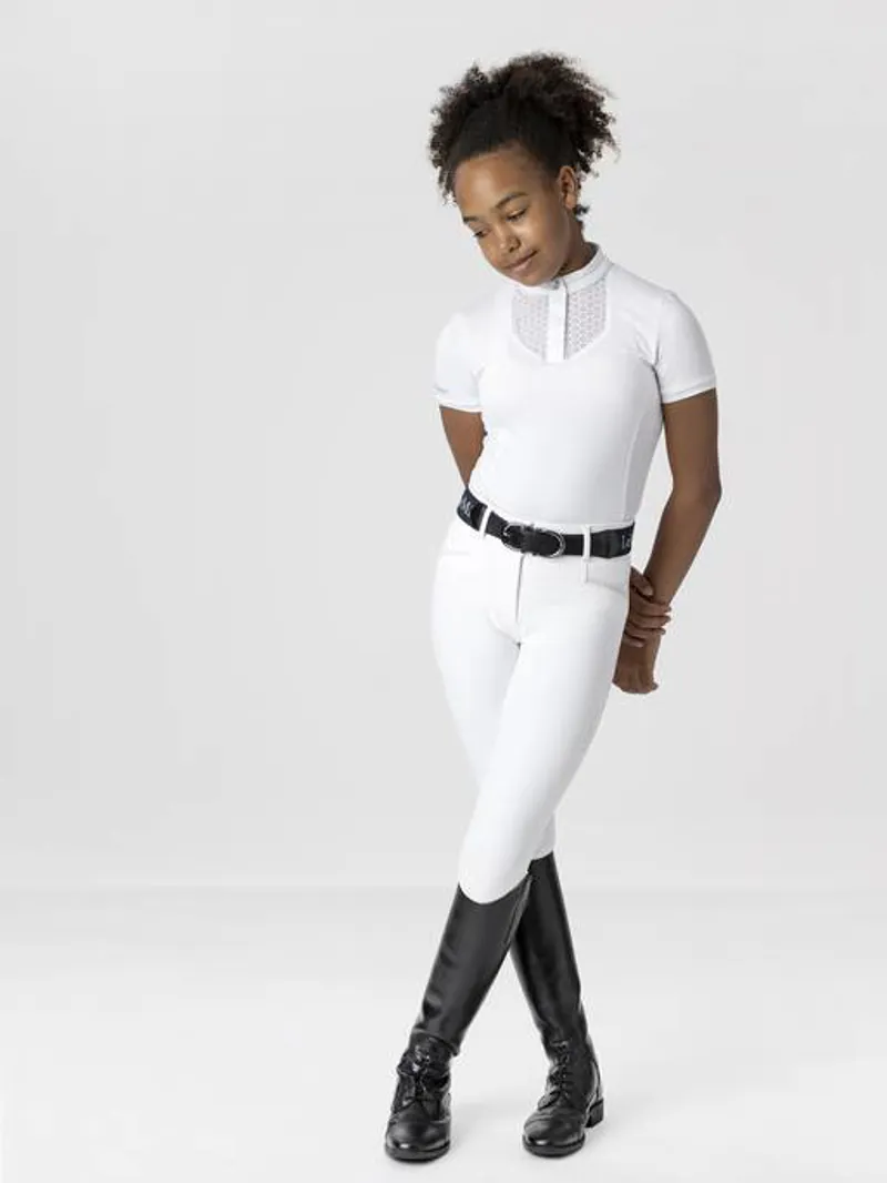 LeMieux Young Rider St Tropez Breeches - White-2