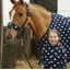 Supreme Products Dotty Fleece Head Collar and Lead Rope in Navy