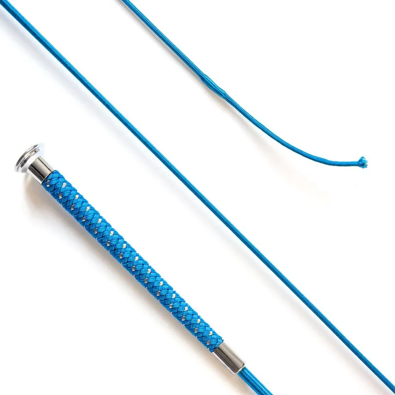 KM Elite Dressage Whip With Braided Grip - Blue