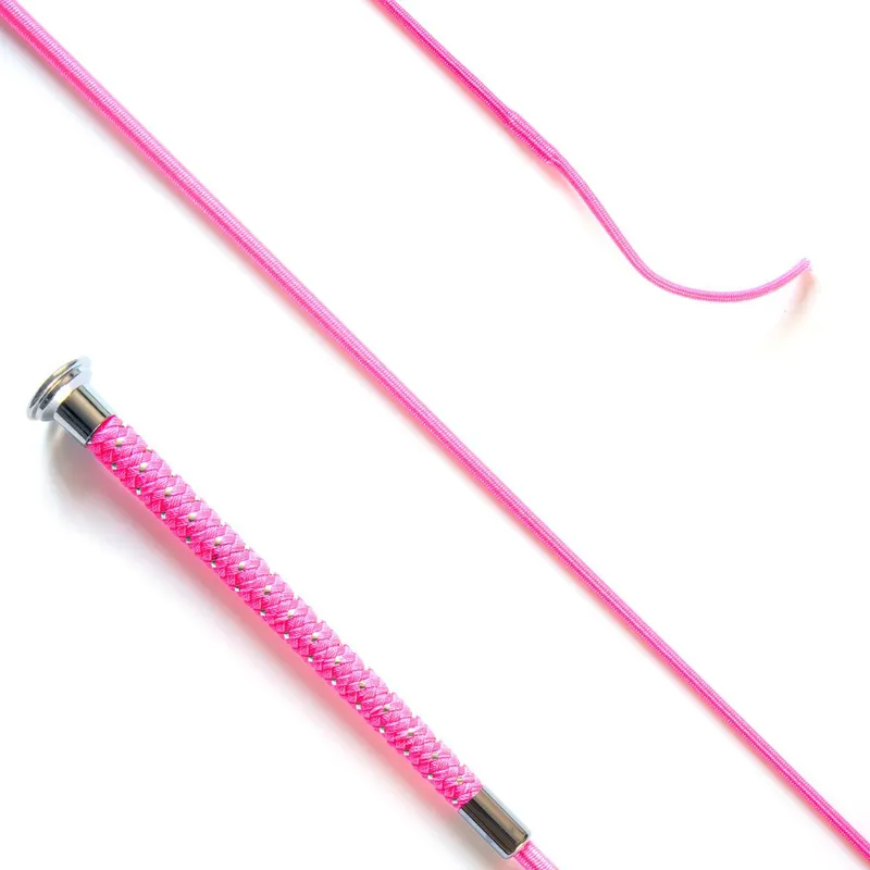 KM Elite Dressage Whip With Braided Grip - Pink