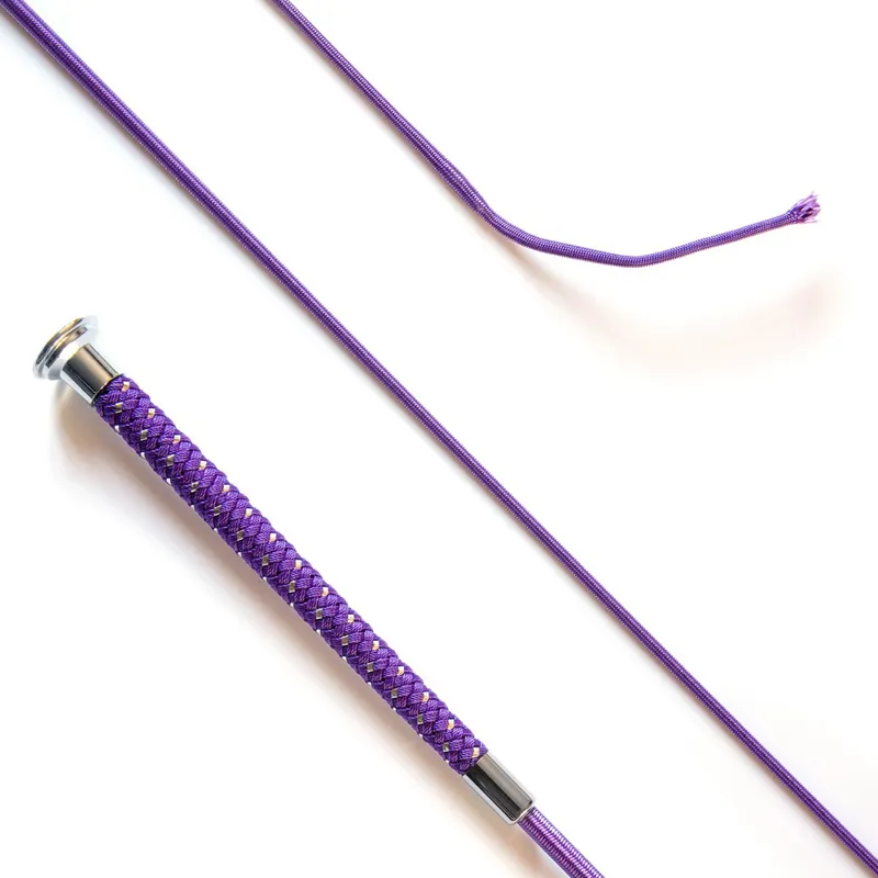 KM Elite Dressage Whip With Braided Grip - Purple