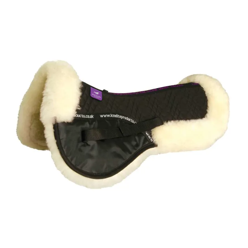 KM Elite High Wither Half Pad - Black/Natural