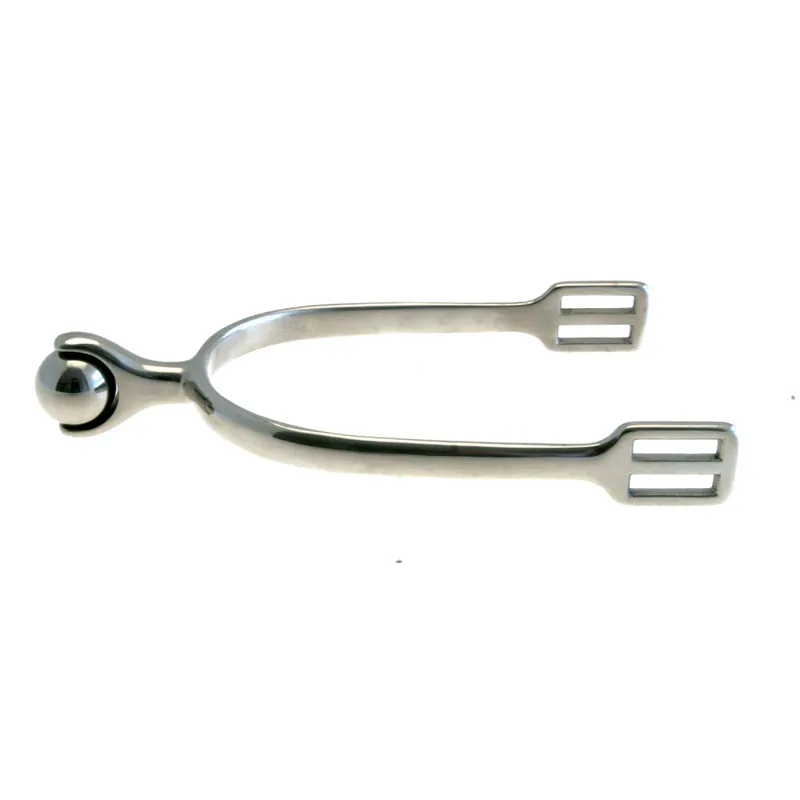 KM Elite Stainless Rollerball Spurs - Silver
