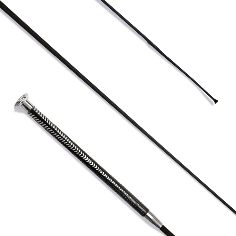 KM Elite Ultra Balanced 110cm Dressage Whip - Black