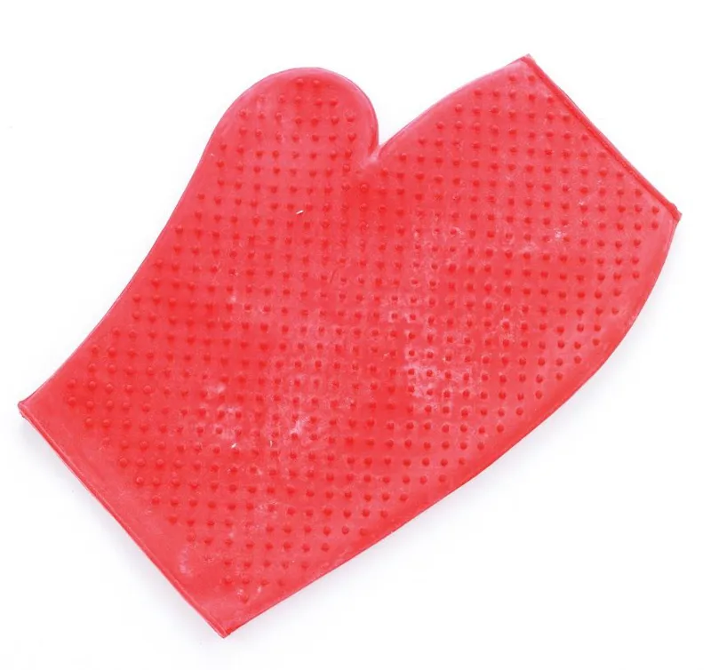 Lincoln Rubber Grooming Mitt - Red