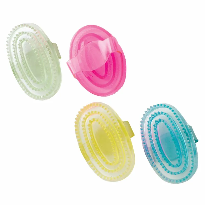 Lincoln Synthetic Rubber Curry Comb - Clear Blue