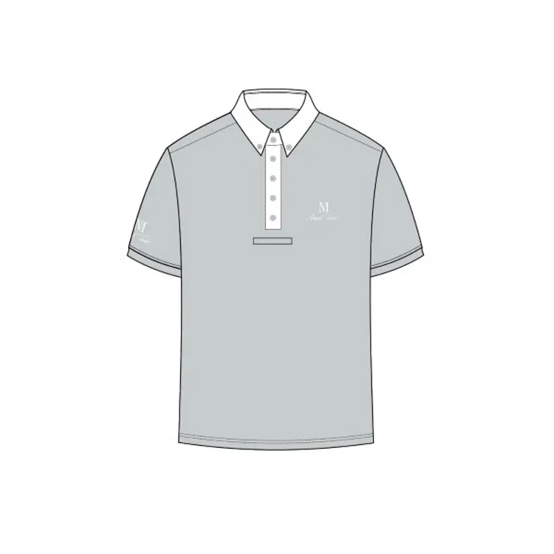 Mark Todd Competition Short Sleeve Shirt - Light Grey/White