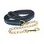 Hy Soft Webbing Lead Rein With Chain - Navy/ Green