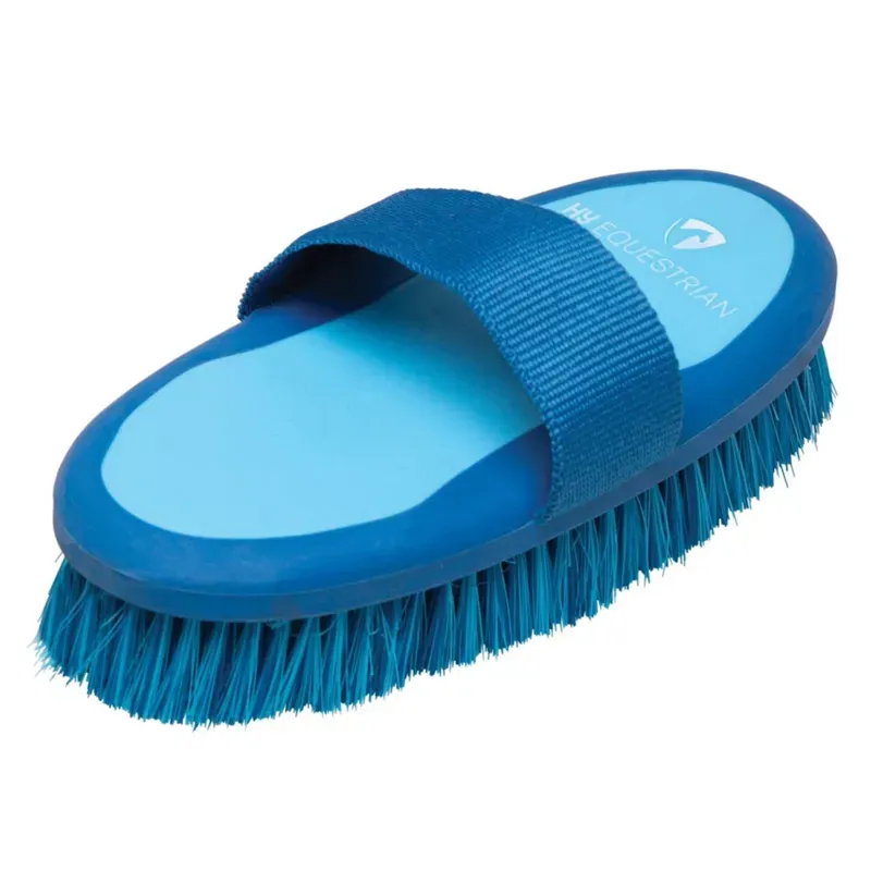 Hy Shine Pro Groom Body Brush in Navy/Light Blue