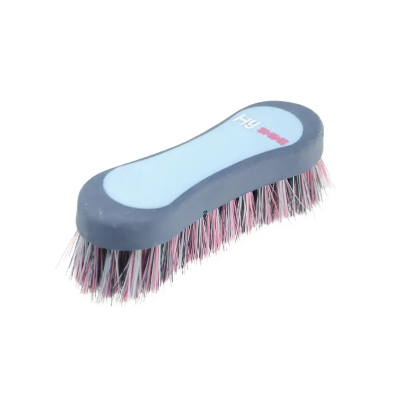 Hy Shine Pro Groom Face Brush in Navy/Light Blue