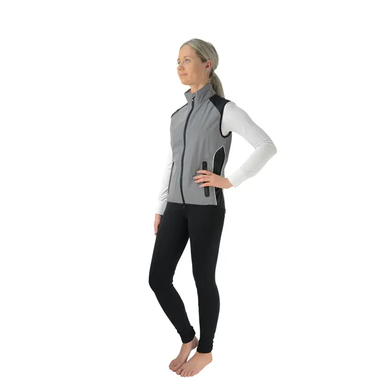 Hy Equestrian Silva Flash Reflective Gilet in Reflective Silver