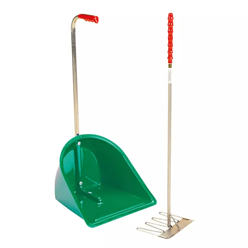 Stubbs Stable Mate Manure Collector With Rake - Green