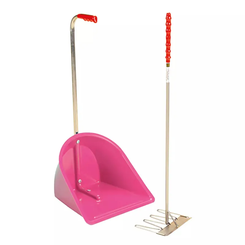 Stubbs Stable Mate Manure Collector with Rake - Pink